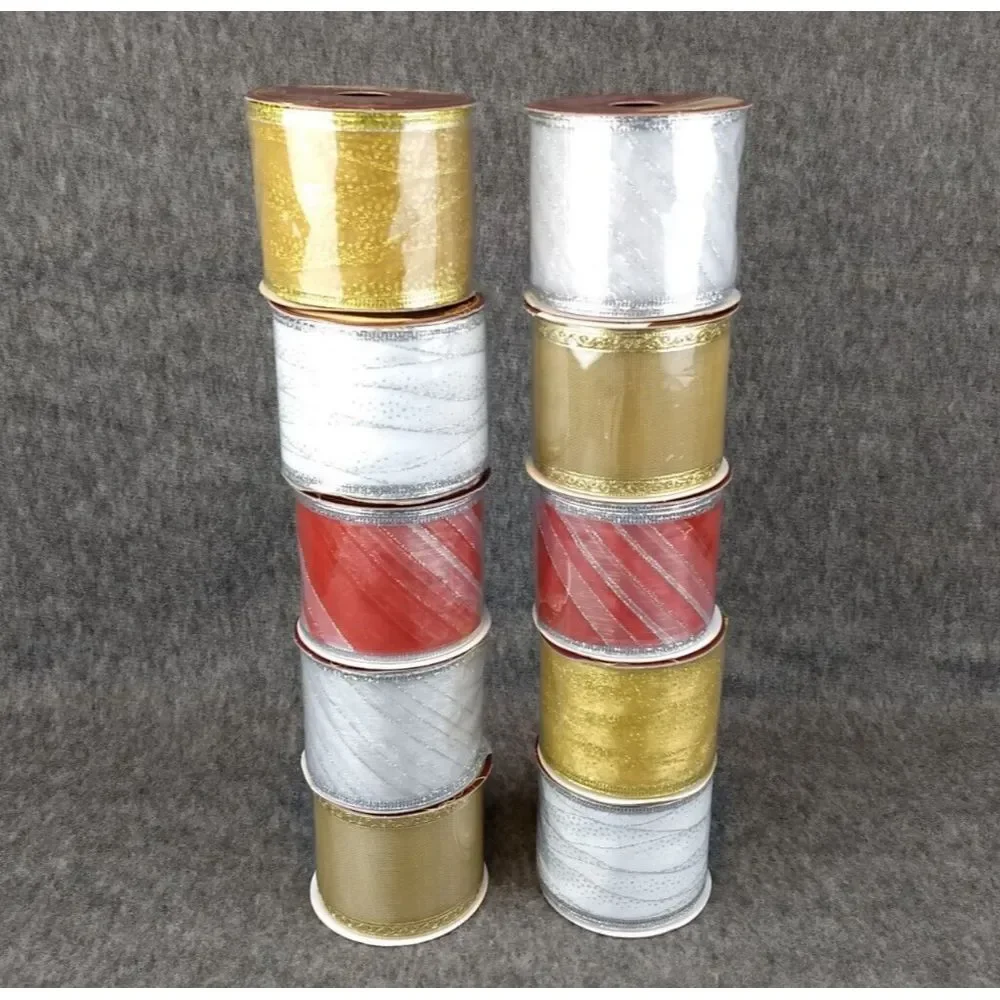 Golden Splendor Metallic Ribbon Wired 2.5